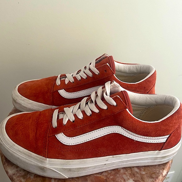 Low top orange/salmon suede Vans - Picture 3 of 5